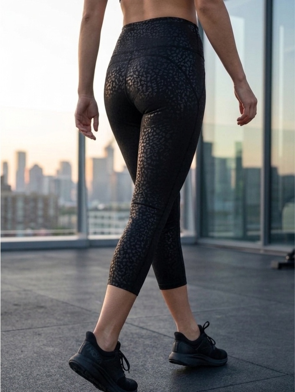 Black Cheetah Leggings - Picture 2 of 7
